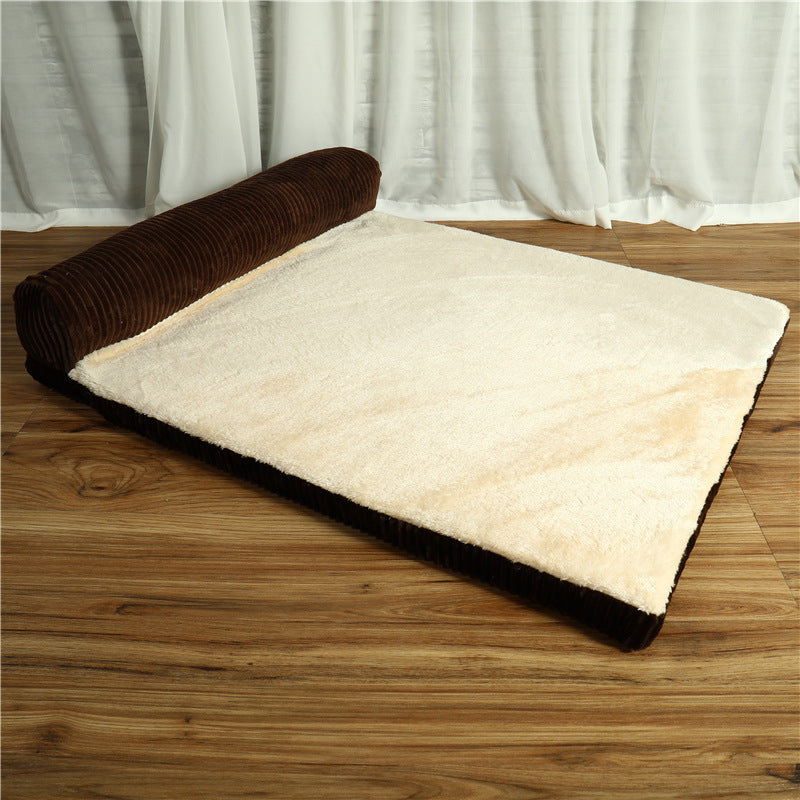 Corduroy Bolster Sofa Bed For Senior Dogs With Plush Comfort And Superior Joint Support