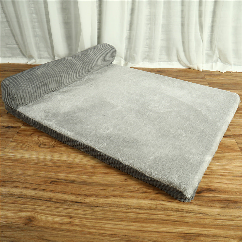 Corduroy Bolster Sofa Bed For Senior Dogs With Plush Comfort And Superior Joint Support